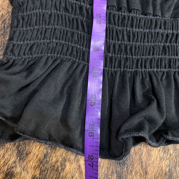 M heart m size Medium black high neck sleeveless top elastic and ruffle bottom - Picture 6 of 8